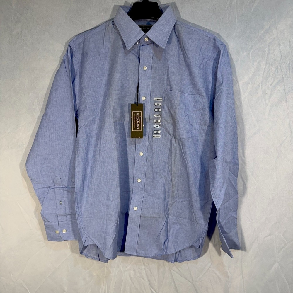 steve and barrys NEW Light Blue Long Sleeve Button Shirt Office Preppy Medium